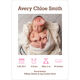 White and Pink Icon Photo Birth Announcements Image 4 of 5